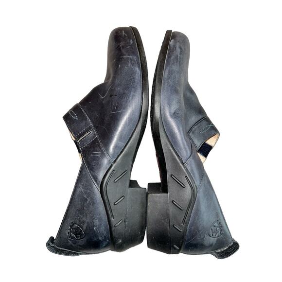 Ariat Women's Navy‎ Leather Paddock Slip-Resistant Clogs Comfort Shoe Sz 9.5 - Picture 6 of 11
